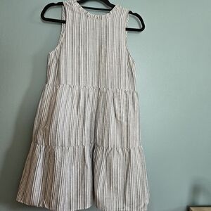 Altar'd State Dress Gray And White Striped